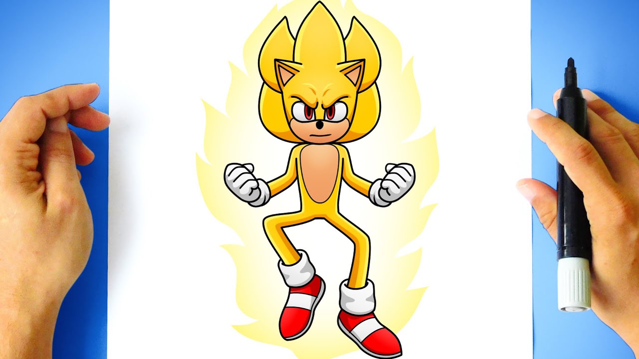 Como DESENHAR SUPER SONIC do Filme - Cómo DIBUJAR a SUPER SONIC de La  Película - DRAW SUPER SONIC 2 