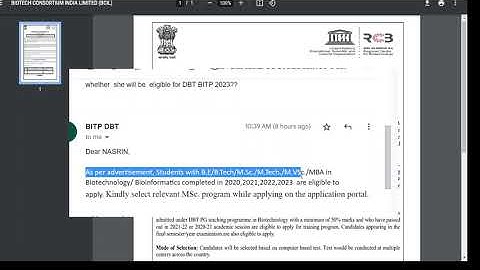 Urgent Update Regarding DBT BITP 2023!! Can a 2020 year passed students can apply??