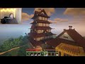 Whiskey, Monster, Minecraft. Working on my Huge Japanese Castle Build!
