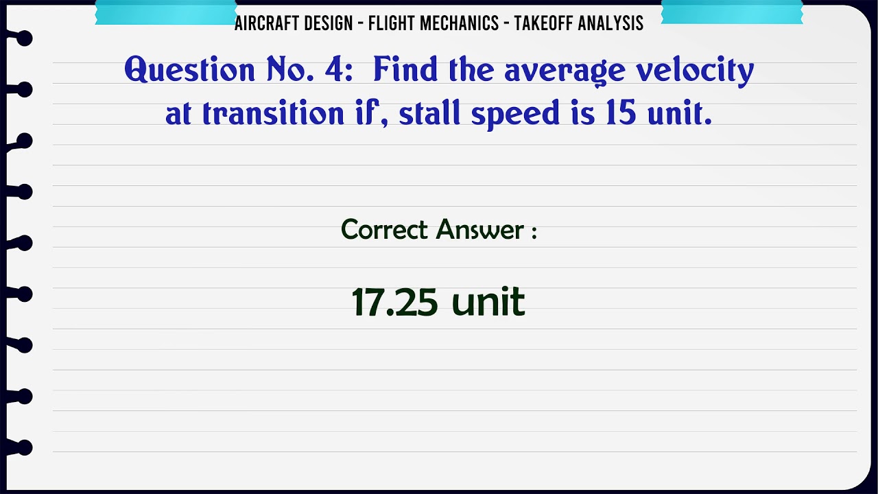 MCQ Questions Flight Mechanics - Takeoff Analysis with Answers