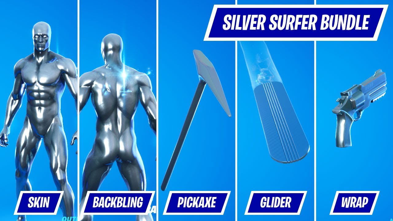 *NEW BUNDLE* Silver Surfer Skin, Surfboard Glider, Herald's Star