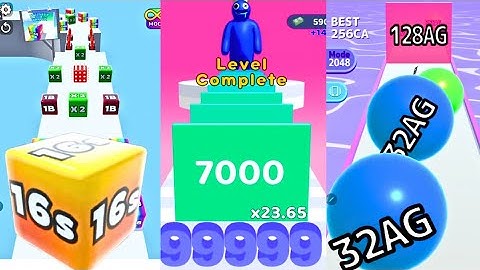 Ball Run 2048 Infinity Mode ♾️ vs Jelly Run 2048 🍬 [16s High Score] vs Number Run Race | 3-in-One