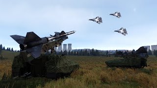 Ukrainian Anti-air Missiles vs Russia High-Tech Fighter Jets - MilSim Arma 3