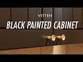 W34black painted cabinet for bath