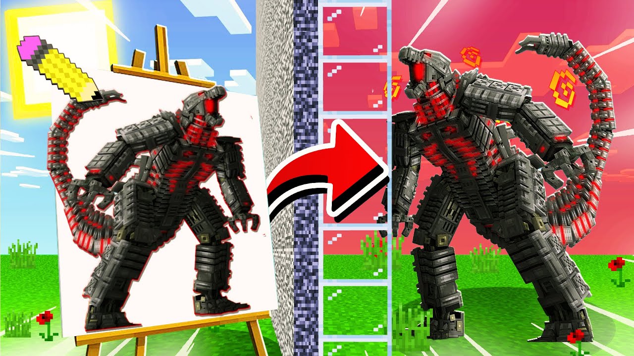 What I DRAW Comes To Life in a MOB BATTLE! - YouTube