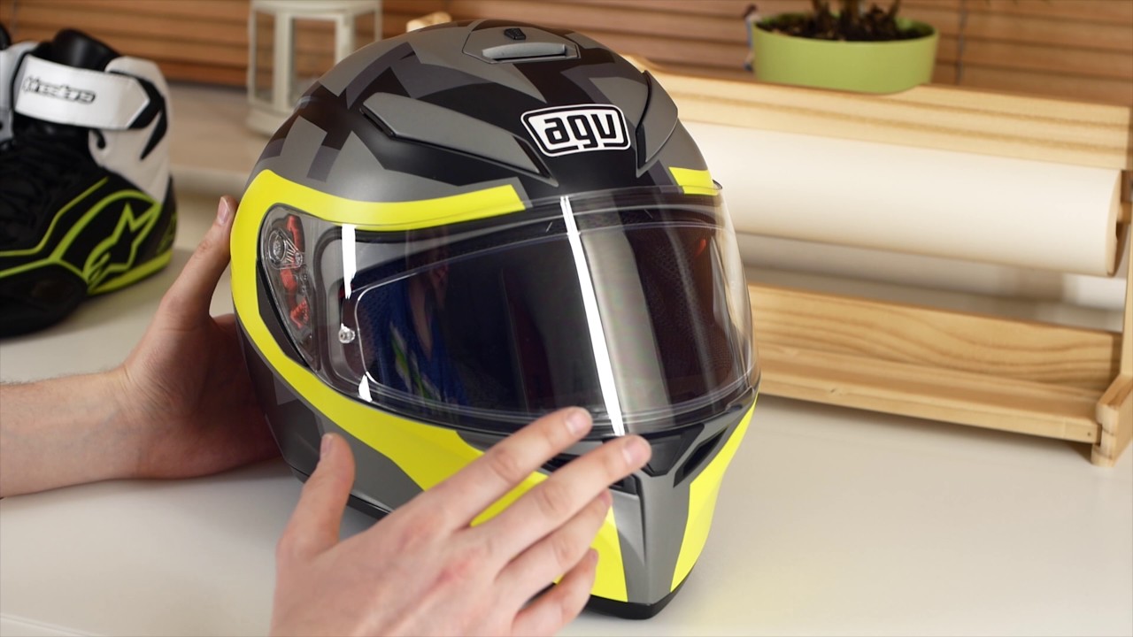 AGV K3-SV Camodaz Yellow helmet impressions - YouTube