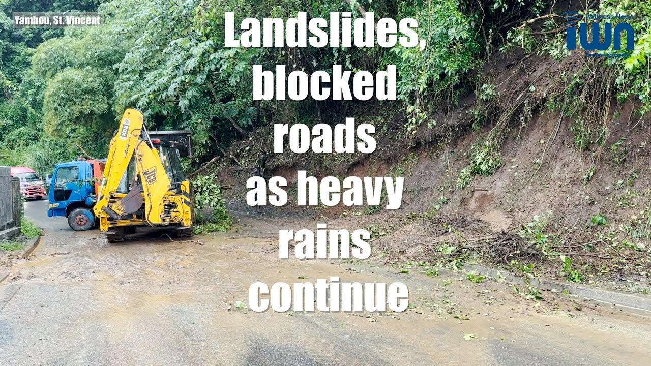 Landslides, blocked roads after heavy rains in SVG