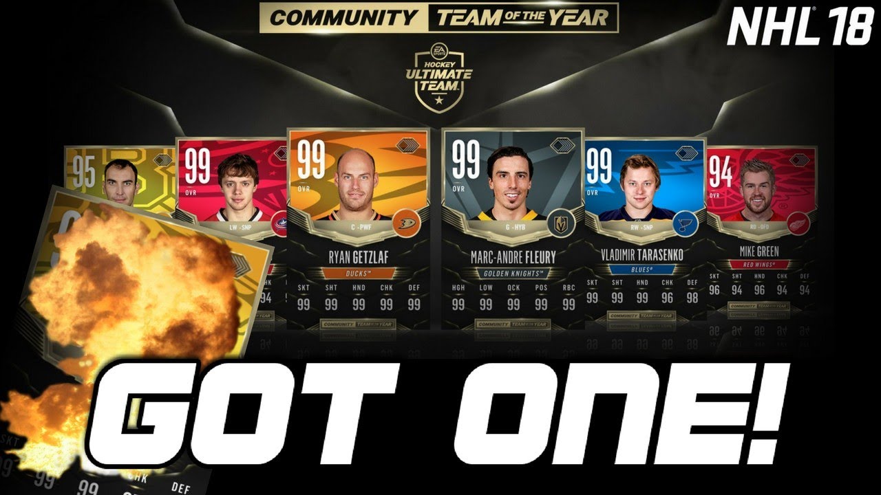 YES! - Community TEAM OF THE YEAR! - NHL 18 Pack Opening & Team of The Year News