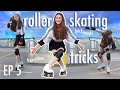 Learning to Roller Skate with me! ~ Backwards Roller Skating + Transitions {Beginner skating vlog}