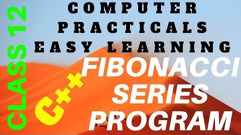 C++ FIBONACCI SERIES