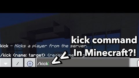 New kick command in Minecraft! —Minecraft 1.16.1 —
