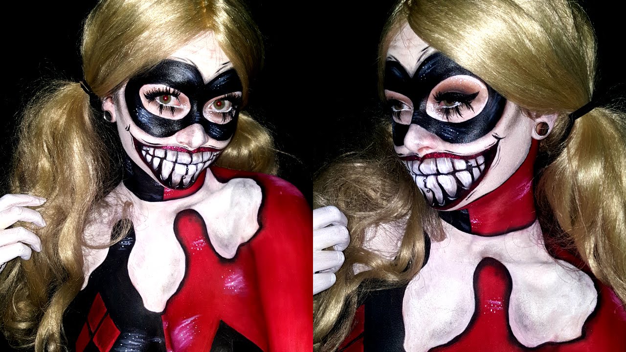 Harley Quinn Cosplay Paint SFX Makeup Inspired From Batman The