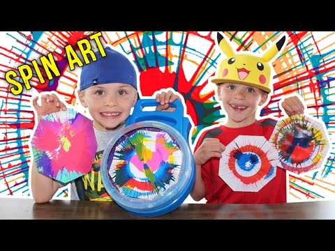Cra-Z-Art Spinning Art Painting Playset || Twins Messy Art Time Fun