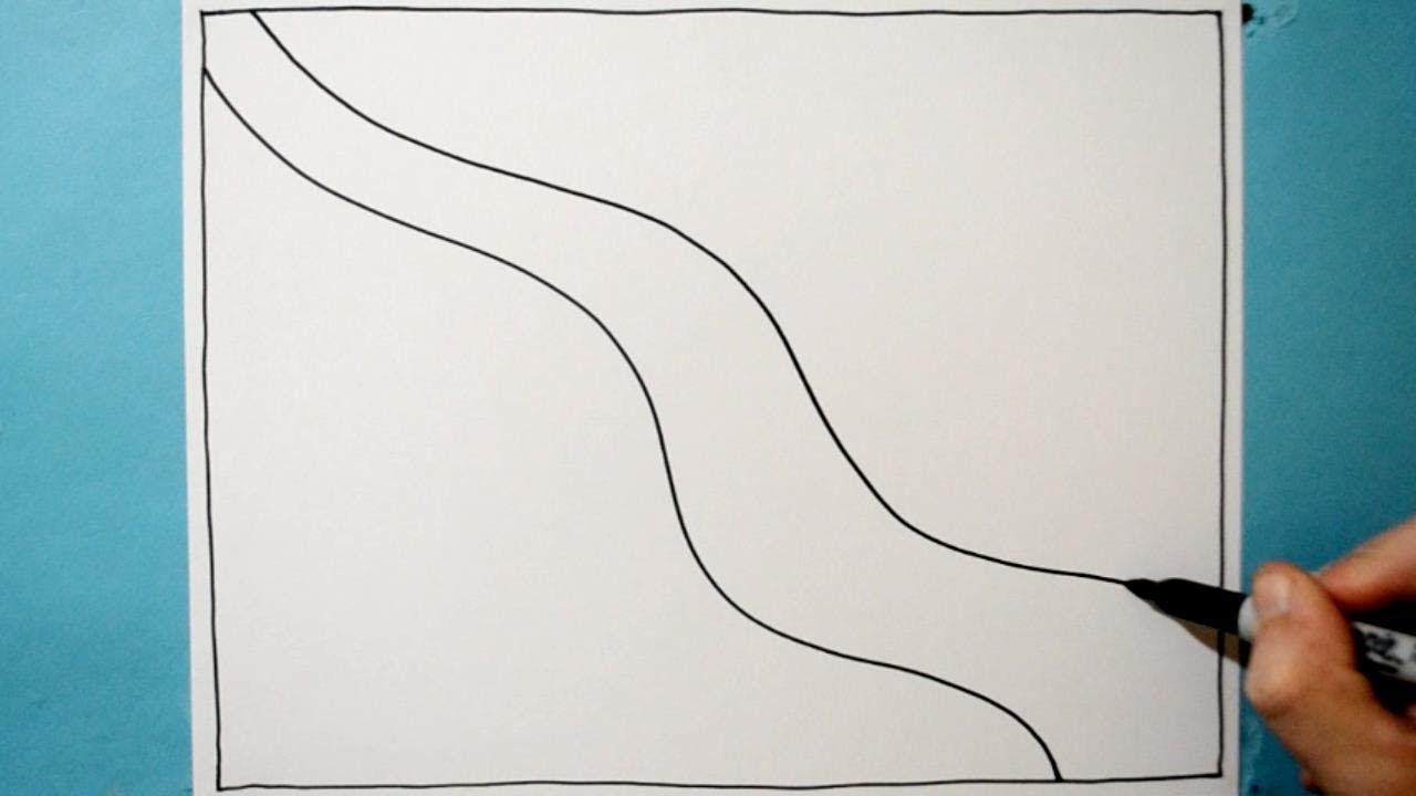 Cool 3D Striped Worm / Line Illusion Drawing / Daily Art Therapy / Day 0108