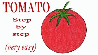How to draw a tomato step by step (very easy) How to draw a tomato step by step (very easy)