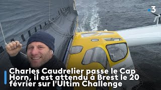 Charles Caudrelier passe le Cap Horn, il est attendu à Brest le 20 février sur l'Ultim Challenge