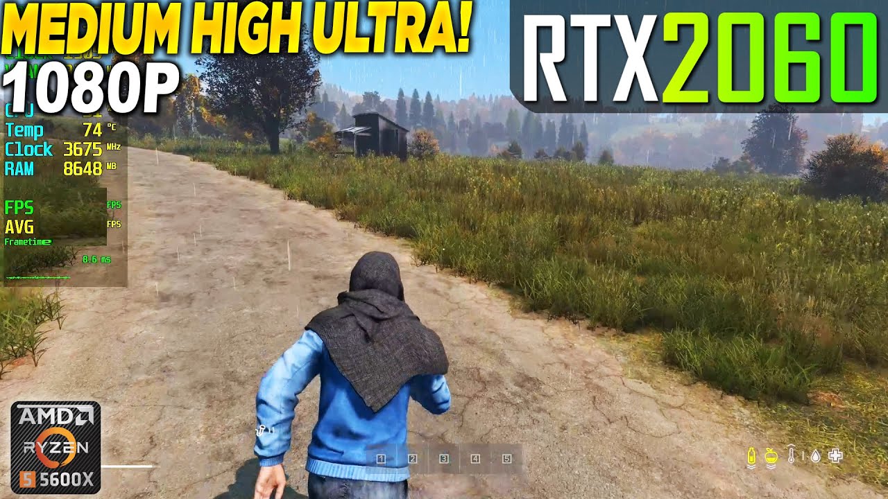 Dayz RTX 2060 + Ryzen 5 5600x - 1080p Medium, High, Ultra, - YouTube