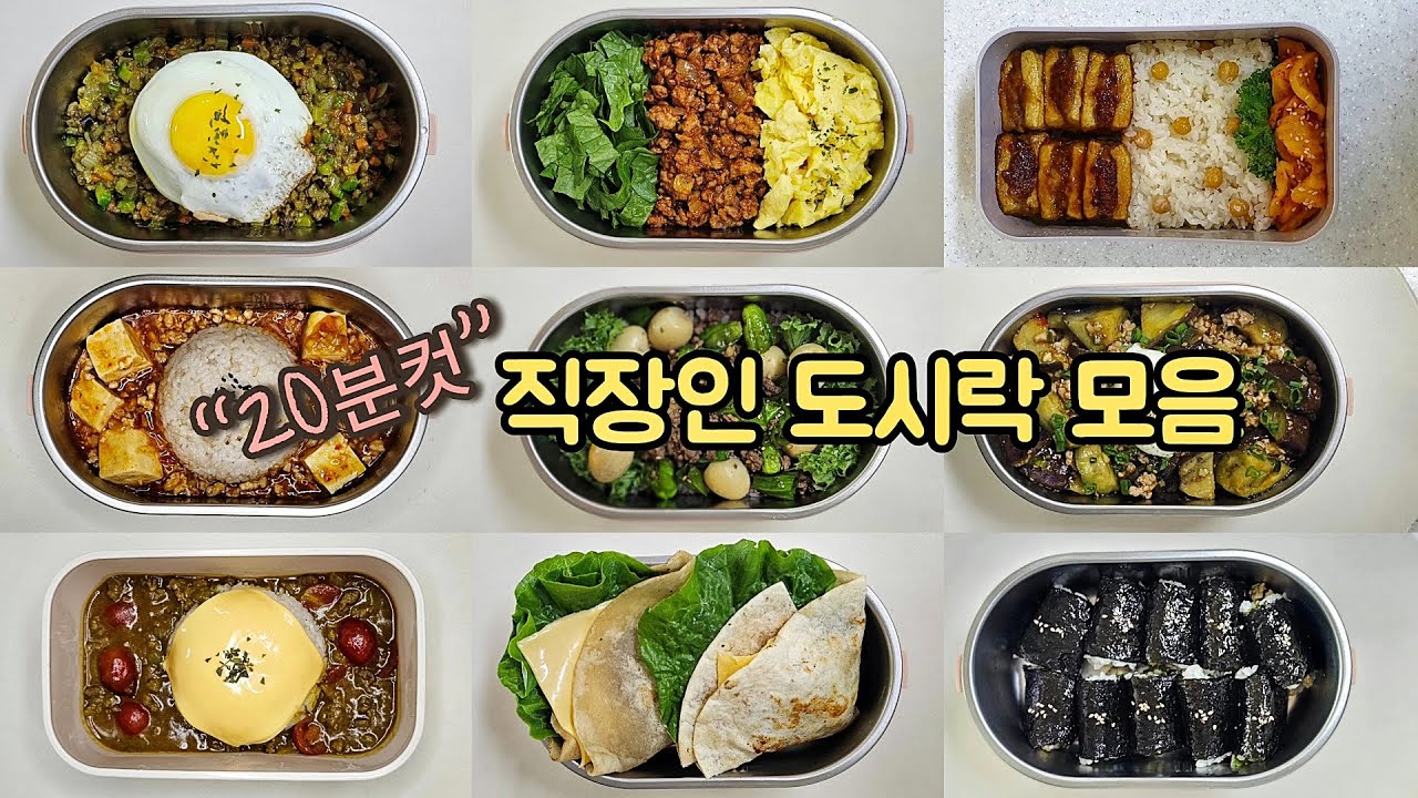 직장인 도시락_비싼 점심 값에 가성비 다짐육 200% 활용한 도시락 레시피 모음 | a week lunch boxes
