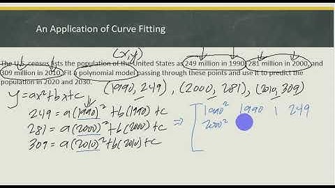Applications of Systems of Linear Equations: Word-Problems involving Polynomial Curve Fitting (2)