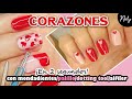 ❤️ CORAZONES Diseño Uñas con palillo | ¡Súper Fácil y rápido! en 2 segundos | San Valentín | Noly