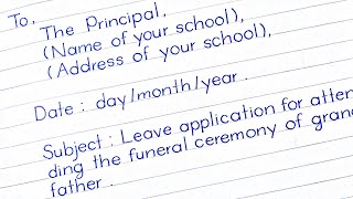 Leave Application To The Principal For Grandfather Funeral Ceremony | inote