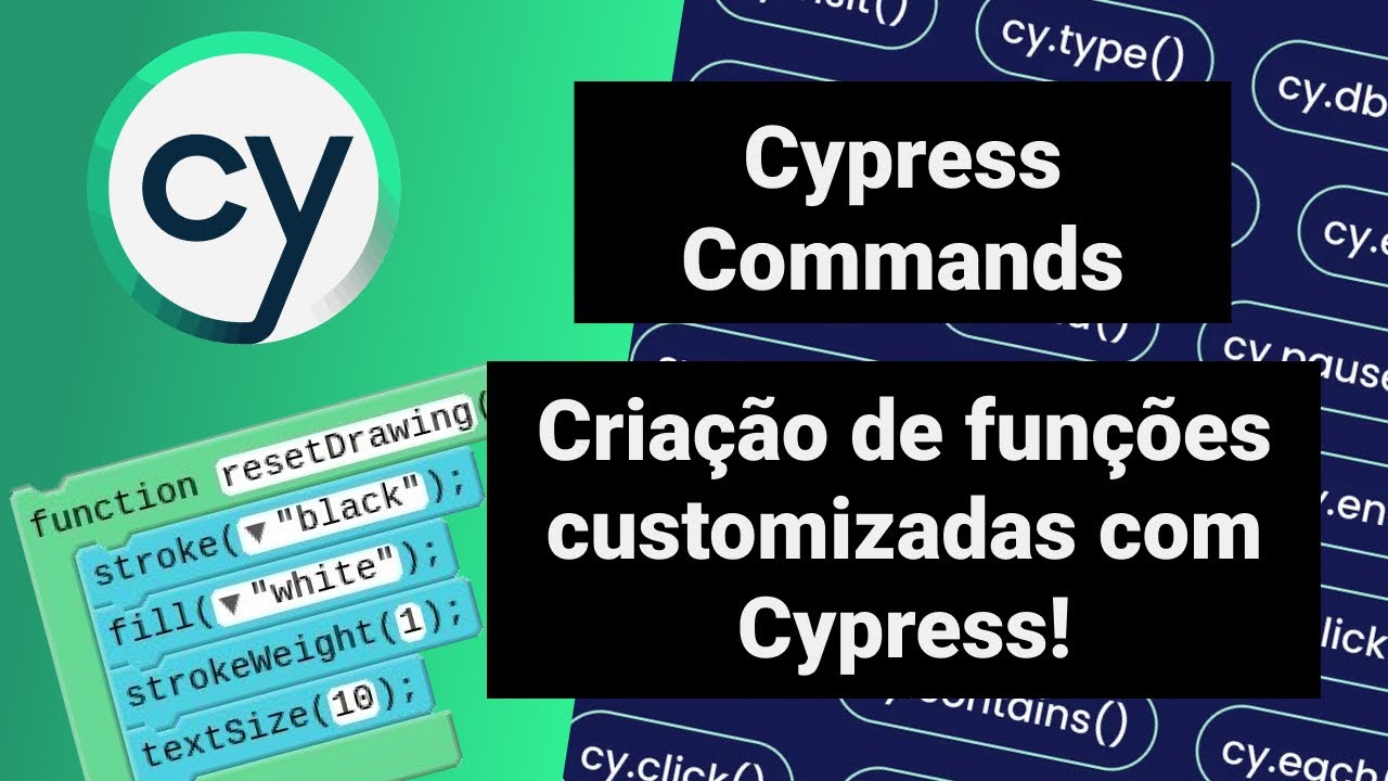 Como CRIAR Comandos Customizados com CYPRESS