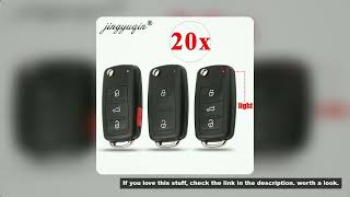 jingyuqin 20pcs/lot Flip Key Case For New VW Transporter Polo GOLF 202AD 202H Folding Remote key She