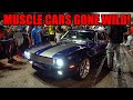 MUSCLE CARS Rip INSANE BURNOUTS In Front of POLICE! (Car Meet Gone Wild!)