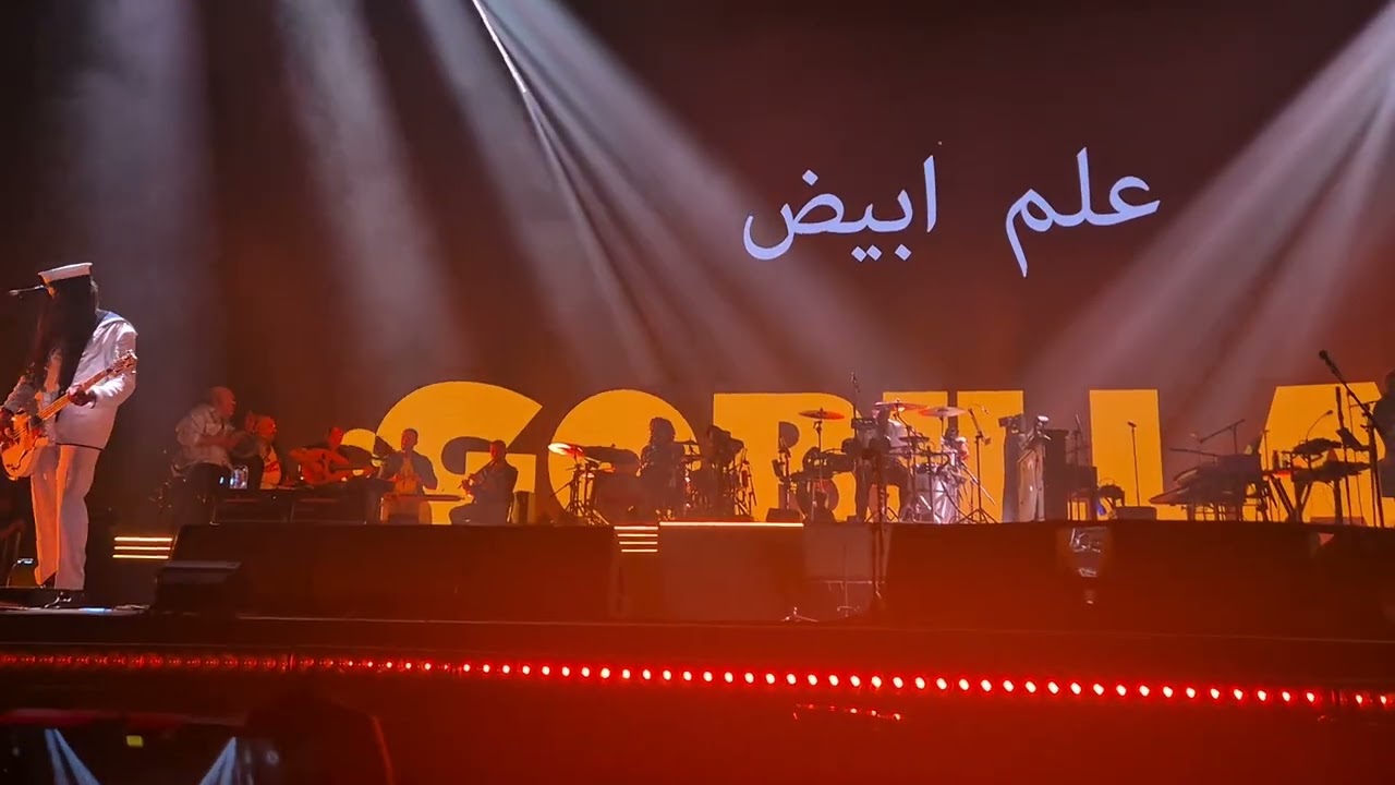 Gorillaz - White Flag (feat Bashy) + Tahmeel Hijaz (London Arab Orchestra) LIVE (Plastic Beach LIVE)