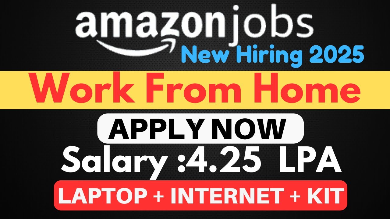 Amazon Hiring Now I Amazon VCS job I Amazon Work from Home jobs for ...