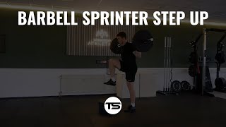 Barbell sprinter step up