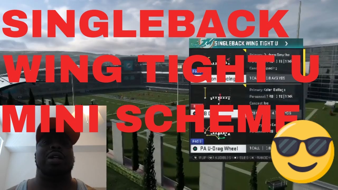 Singleback Wing Tight U mini scheme part 1-madden 20 - YouTube