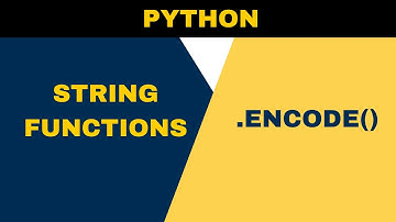 Encode || String Functions || Python for Beginners