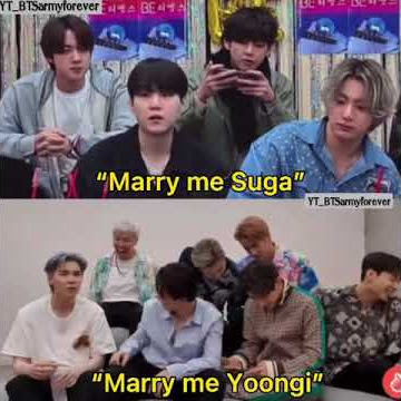 Taehyung reading comments ' Marry me Yoongi' in BTS vlive 😊✨