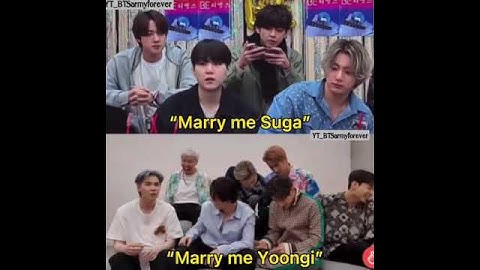 Taehyung reading comments " Marry me Yoongi" in BTS vlive 😊✨