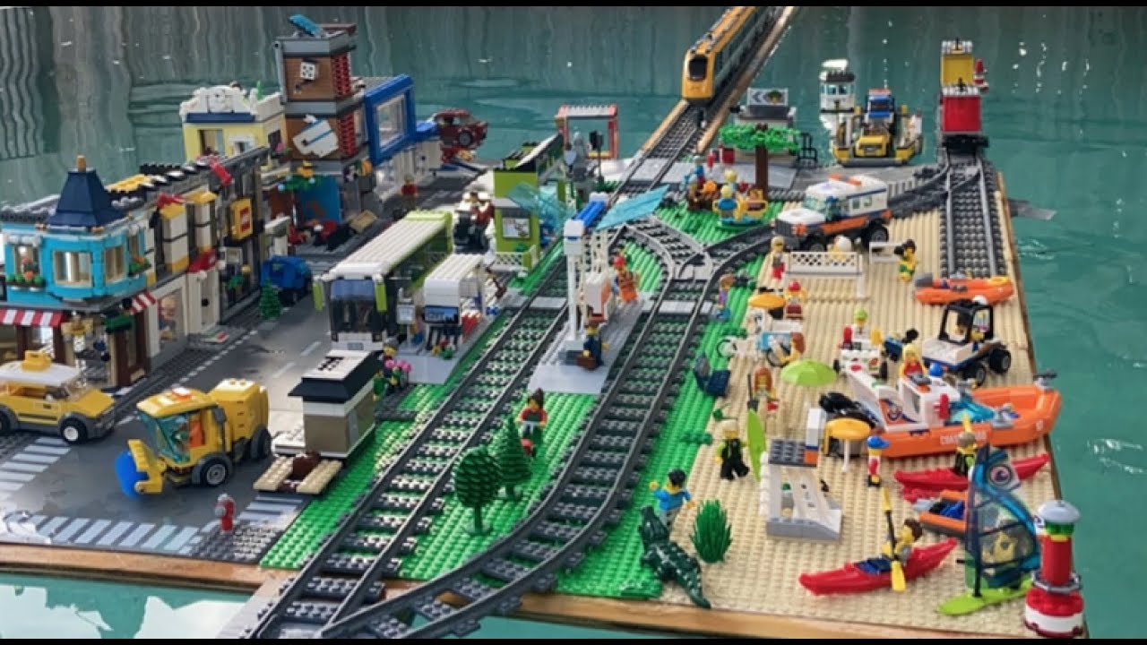 Fiasko tjenestemænd gå 2021 Awesome LEGO Train Set. Houses, Gardens and Pools - YouTube