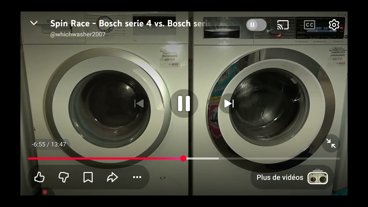 Course d'essorage bosch série 2 vs bosch 4d 1400tourmin et 1600tourmin 