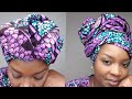4 simple and easy African head wrap/Ankara head wrap/Ankara turban