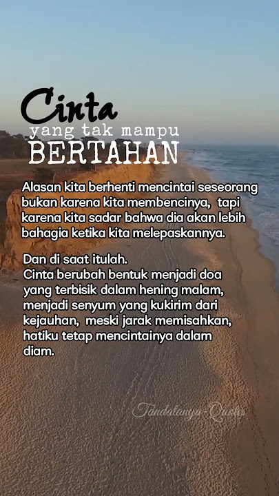 Kata Kata Sedih Tentang Kehilangan & Perpisahan | Cinta Tak Bisa Bersama #quotes