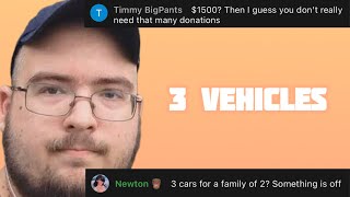 WingsofRedemption says he has 3 vehicles | Rage