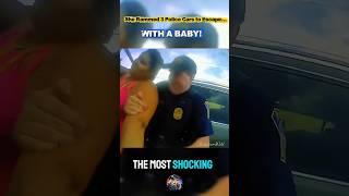 She Rammed Police Cars With A CHILD Inside! 😱 #bodycam #shorts