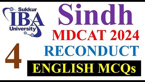Sukkur IBA MDCAT Reconduct 2024 Solved Paper English MCQs | Sindh MDCAT Past Papers 2024 Solved 