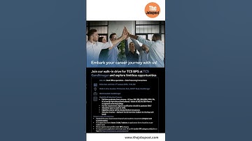 TCS Careers Job Vacancy #job #jobsearch