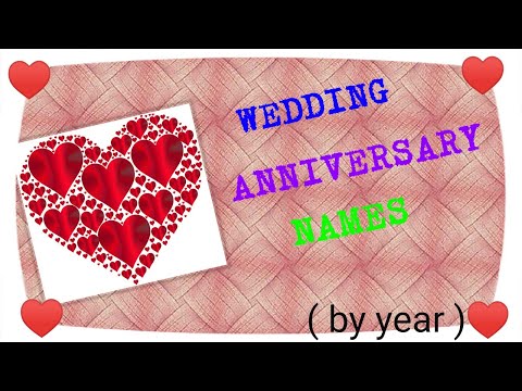 Video: What Are Wedding Anniversaries Called