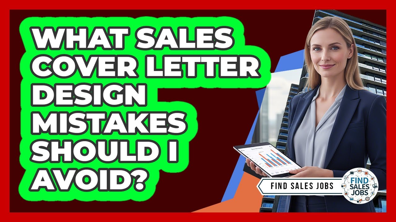 What Sales Cover Letter Design Mistakes Should I Avoid?