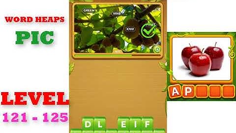 Word Heaps: Pic Puzzle Level 121 - 125 | All Answers | Walkthrough