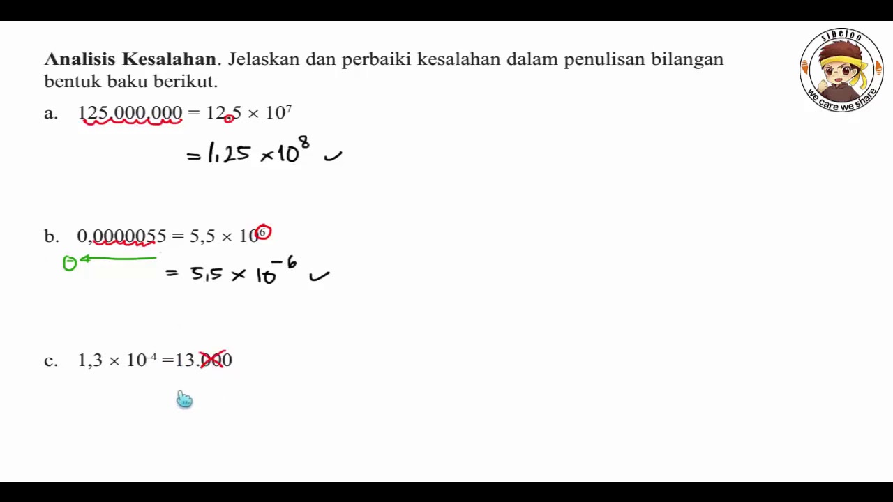 Smp Notasi Ilmiah Bentuk Baku Contoh 4 Youtube