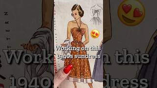 Peek 👀 the AMAZING 1940s sundress I'm sewing! #vintagesewing