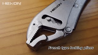 French type locking pliers, a choice for plumbers, mechanics, welders and working with large object.