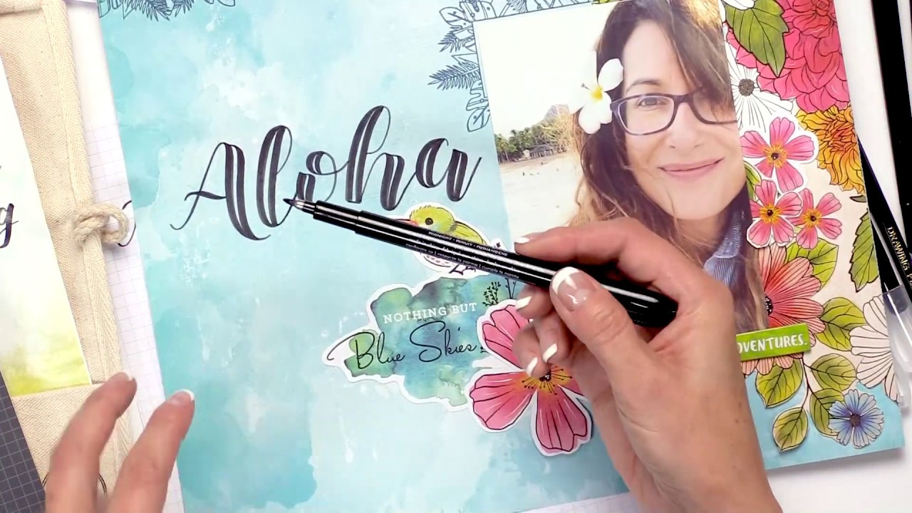 Adding Brush Lettering Accents to Layouts | Kelly Creates | Lesson 3 ...